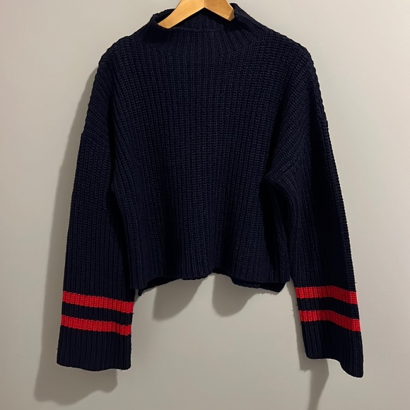 ANTHROPOLOGIE CROPPED MOCK NECK SWEATER (M/L) - Picture 2 of 13